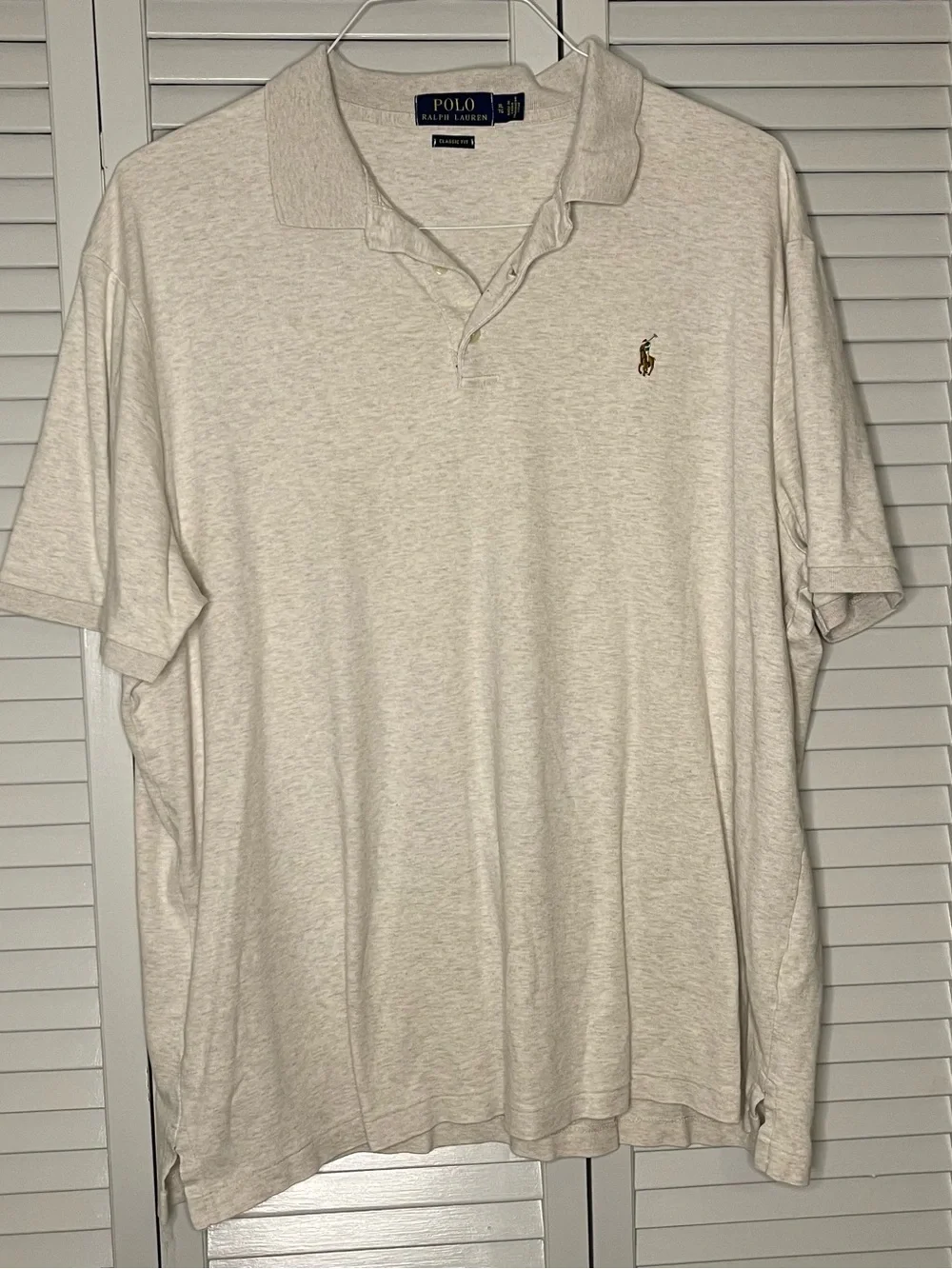 Polo by Ralph Lauren Light Beige Heather Men’s Short Sleeve Polo